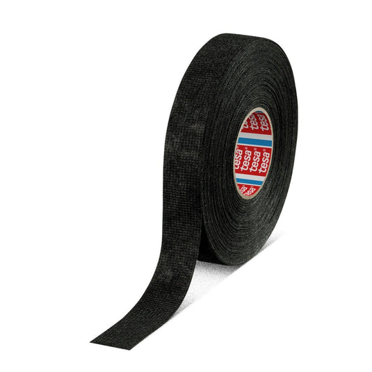 Banda adezivă din non-țesut PET tesa 51608, neagră, 25 m x 19 mm