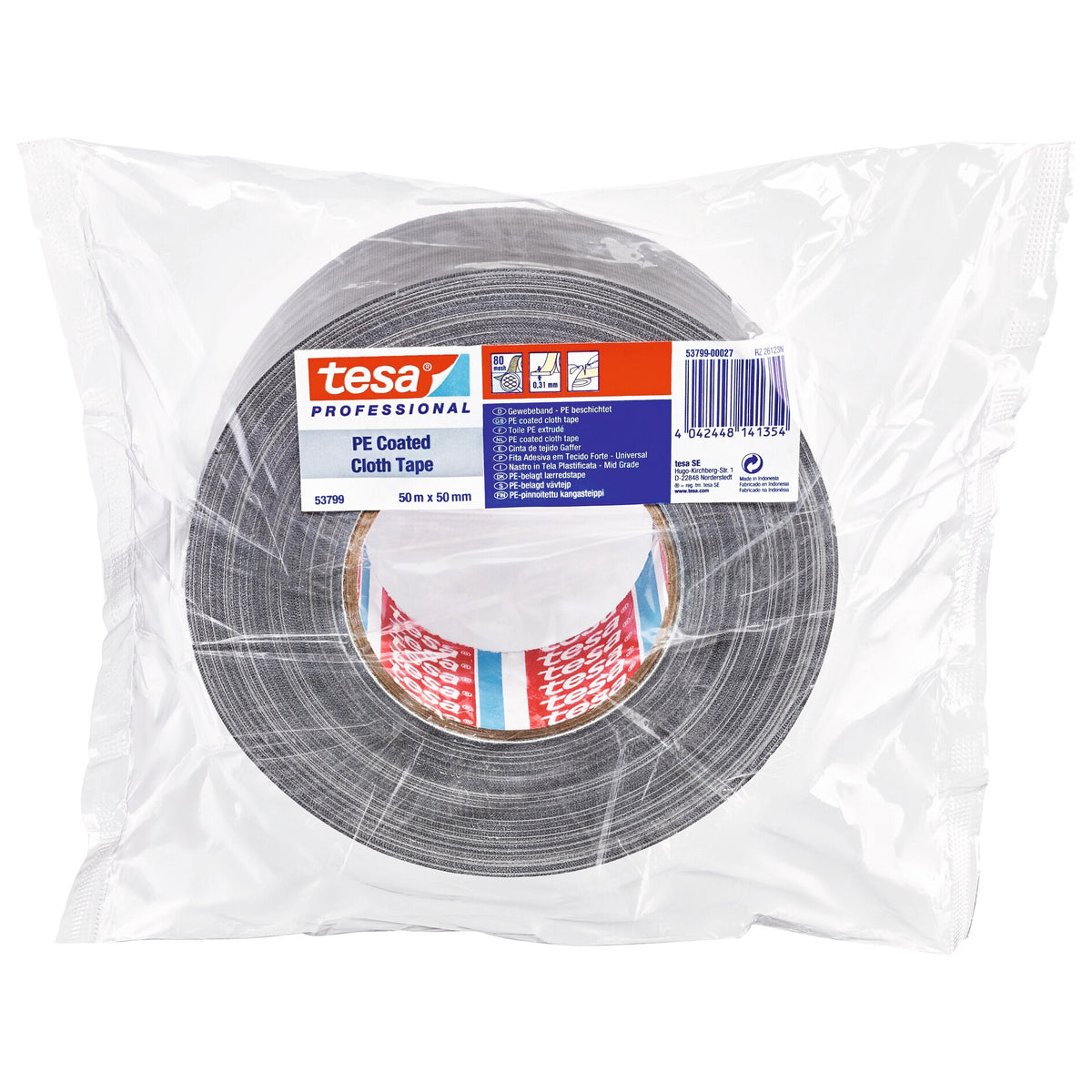 tesa Professional 53799 Gafferband, glänzend grün, 50 m x 50 mm