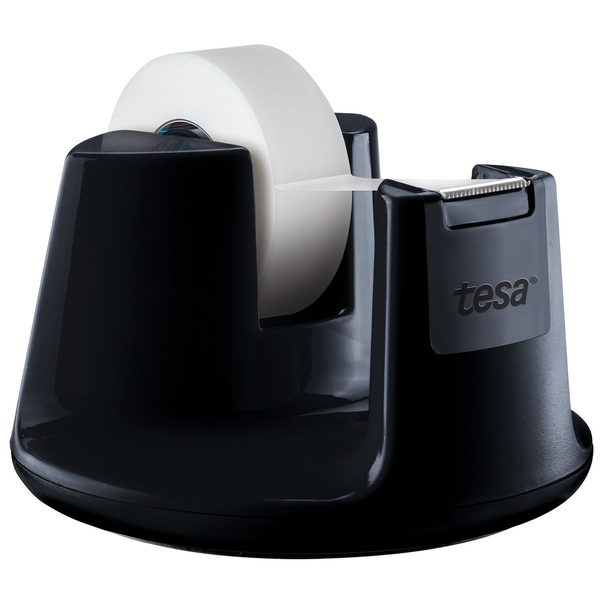 tesa Easy Cut Tischabroller Compact, schwarz Invisible, 33 m x 19 mm