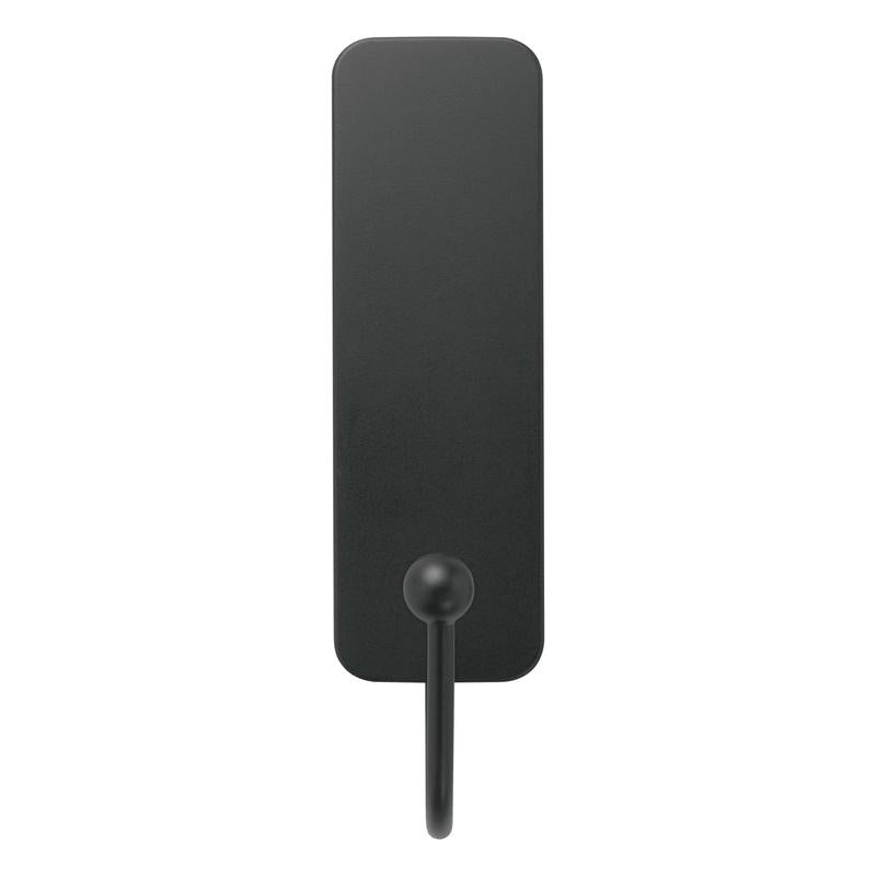 Cârligul Command™ mat negru de dimensiuni medii, 17034B de la 3M Deutschland GmbH, oferă un design modern fără găurire. Cu o placă de bază dreptunghiulară, rotunjită și un cârlig curbat, este ușor de aplicat și îndepărtat fără urme.