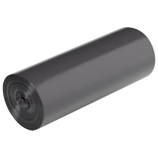 Abgebildet ist eine Großrolle DEISS 54908 reißfeste Müllsäcke (500x580 mm, grau, 50 Stück) der EMIL DEISS KG (GmbH + Co.) vor einem schlichten weißen Hintergrund.