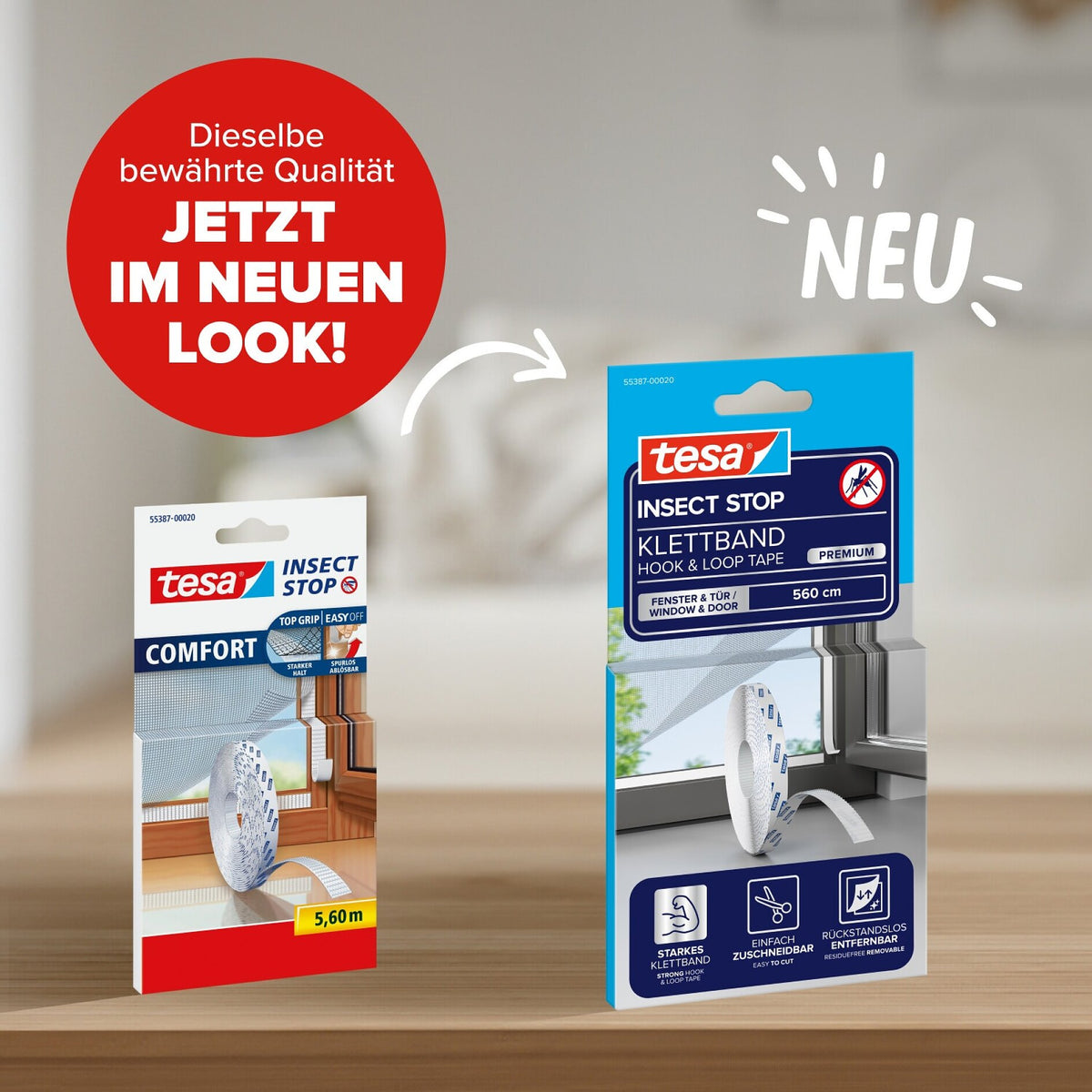 tesa INSECT STOP Klettband Premium, weiß – Produktmerkmale