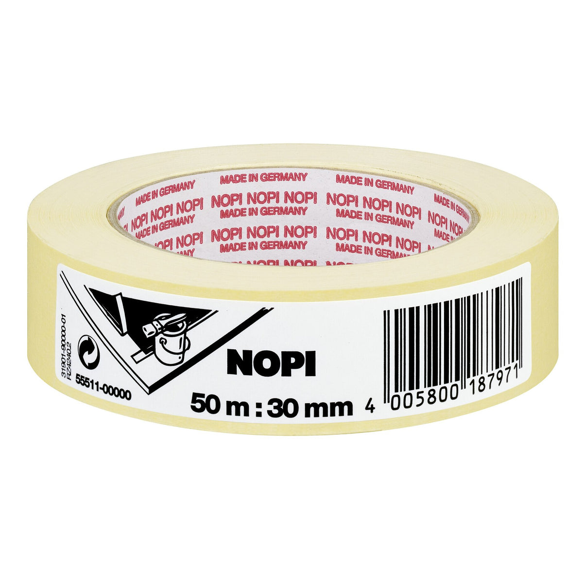 tesa NOPI Malerkrepp Malerband, chamois 50 m x 30 mm