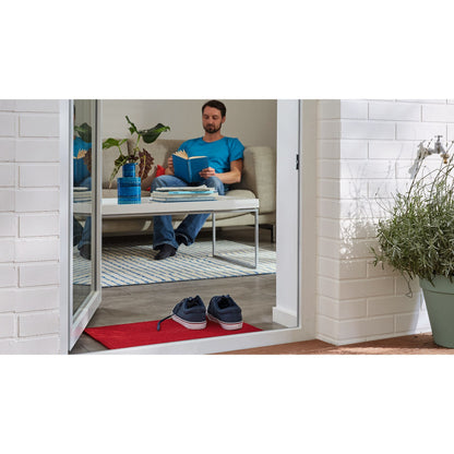 tesa 55731 Verlegeband, rückstandsfrei entfernbar, 10 m x 50 mm, weiß-transluzent – Anwendung