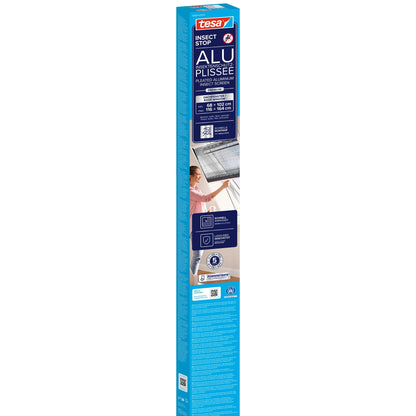 tesa INSECT STOP Fliegengitter für Dachfenster Premium anthrazit, 114 x 160 cm