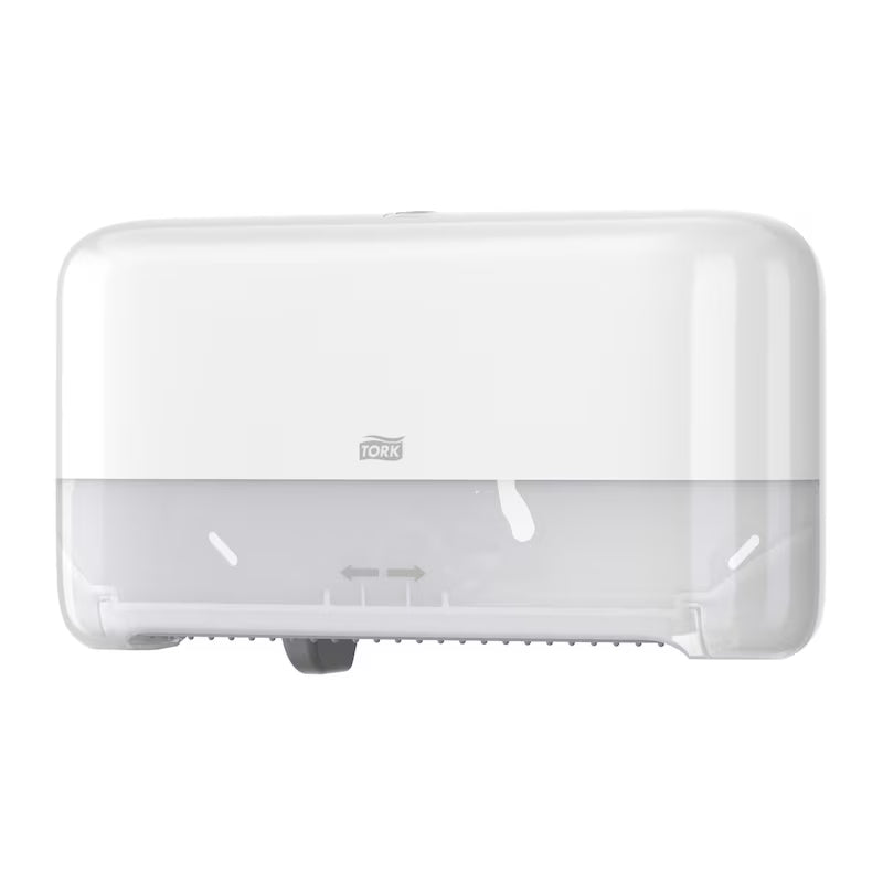 Tork OptiServe® Dozator de hârtie igienică fără tub cu rolă dublă alb T7