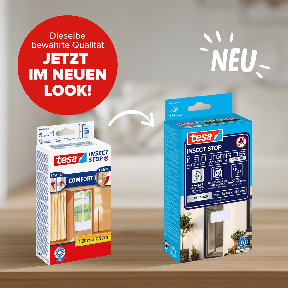 tesa INSECT STOP Klett Fliegengitter Premium für Türen – Produktmerkmale