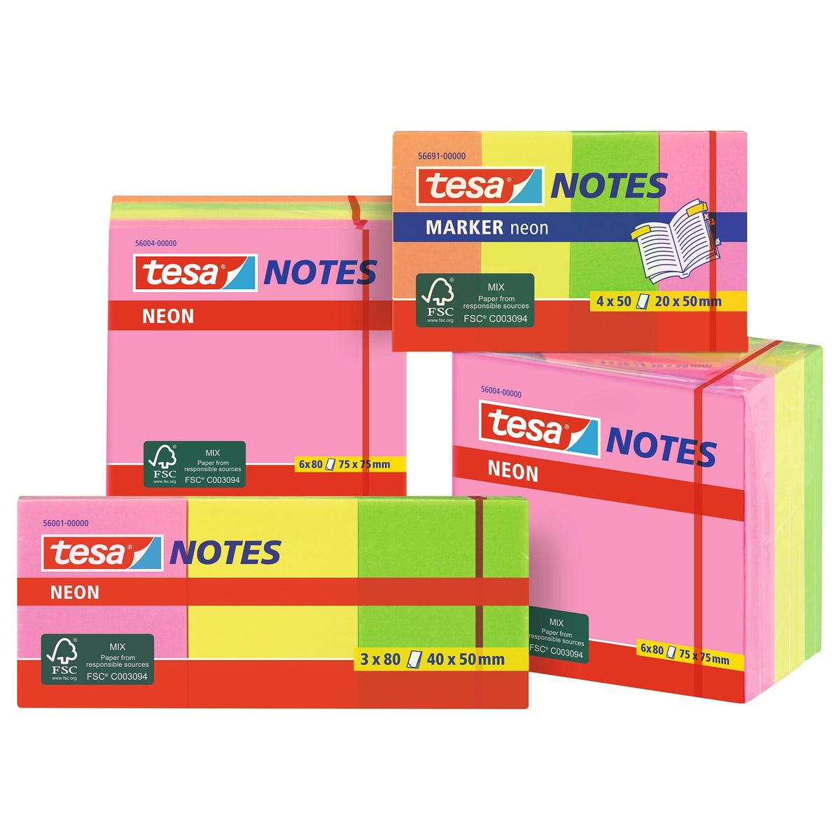 tesa Neon Notes Klebezettel – Sortiment