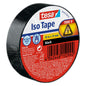 tesa Isolierband, 10 m x 15 mm, mit Etikett schwarz