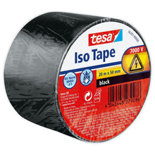 Bandă izolatoare tesa SPVC pentru instalații electrice, neagră, 20 m x 50 mm