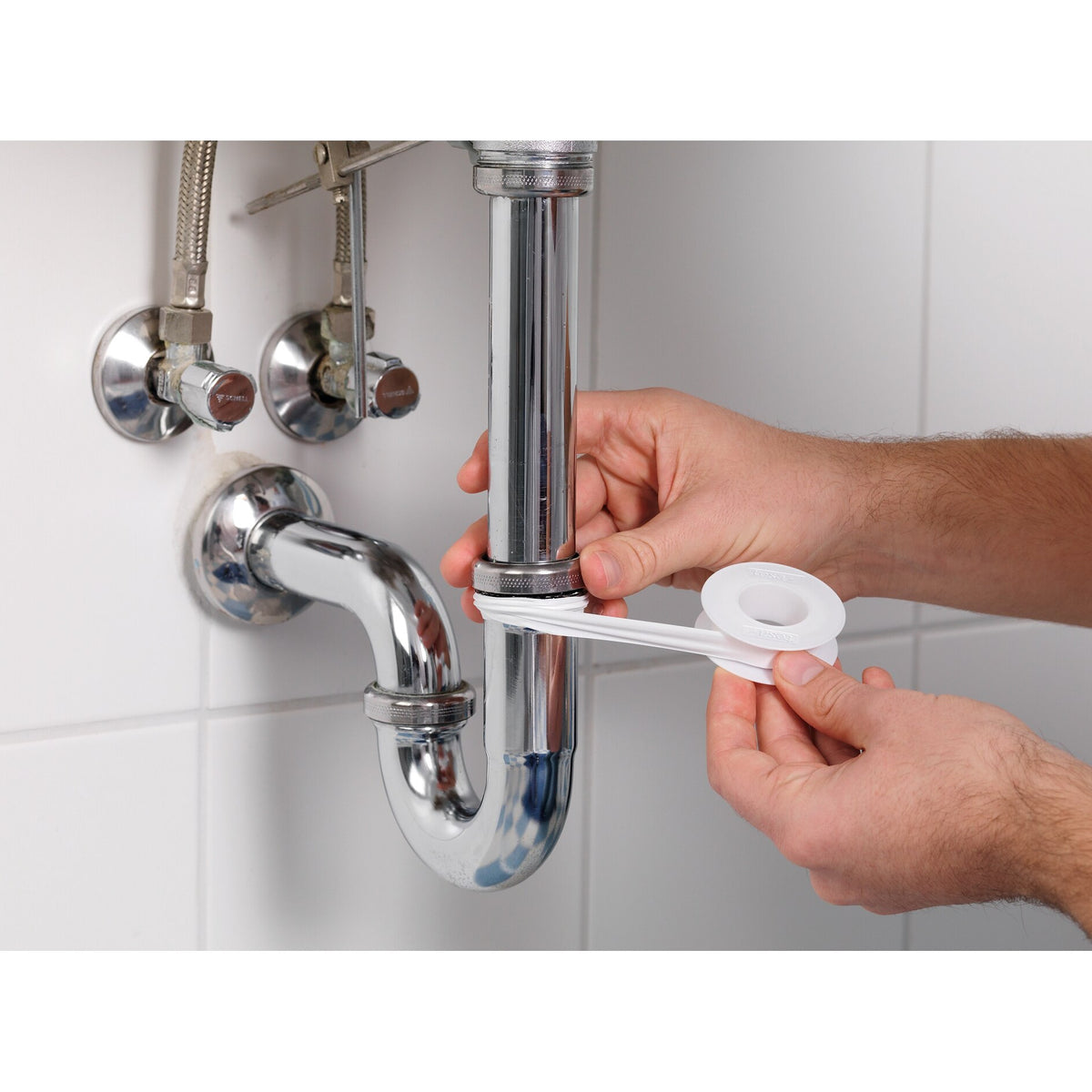 tesa StopWater Tape, 12 m x 12 mm, weiß – Anwendung