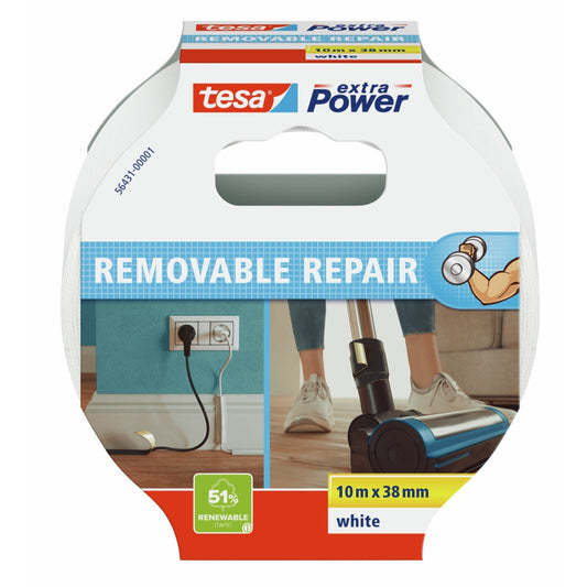 tesa extra Power Removable Repair schwarz, 10 m x 38 mm