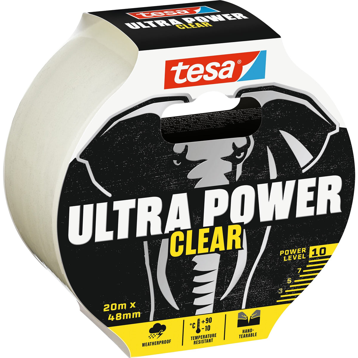 tesa Ultra Power Clear Tape, transparent 20 m x 48 mm