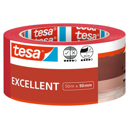 tesa Excellent Malerband, rot 50 m x 50 mm