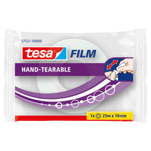 bandă Tesafilm care se poate rupe cu mâna, transparentă, 25 m x 19 mm