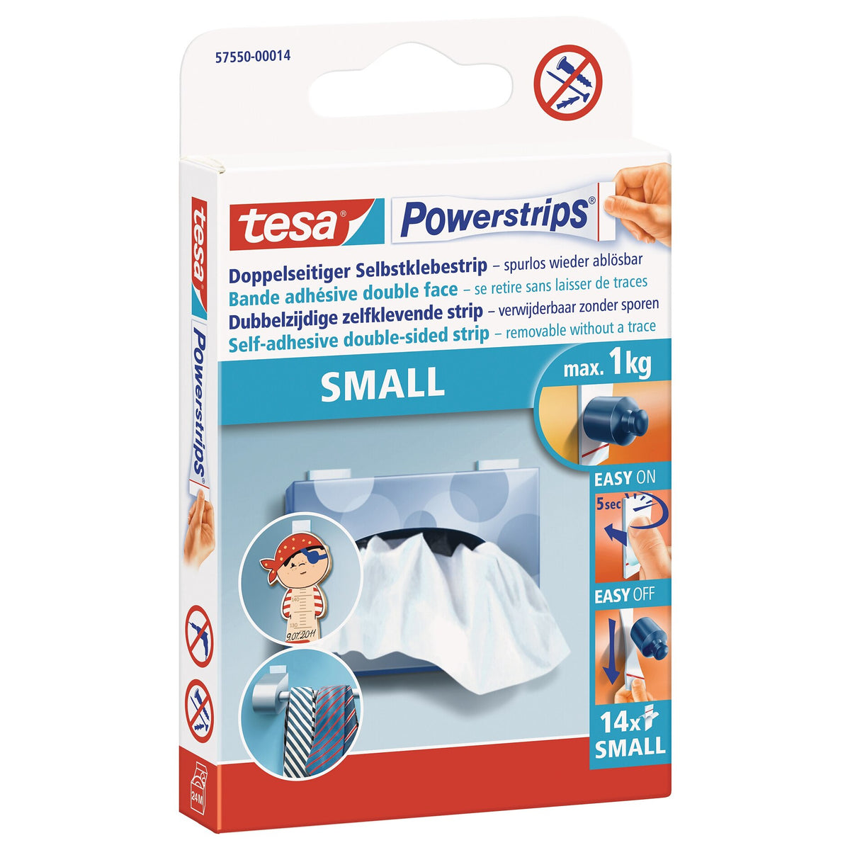 tesa Powerstrips Small Sanitär, weiß