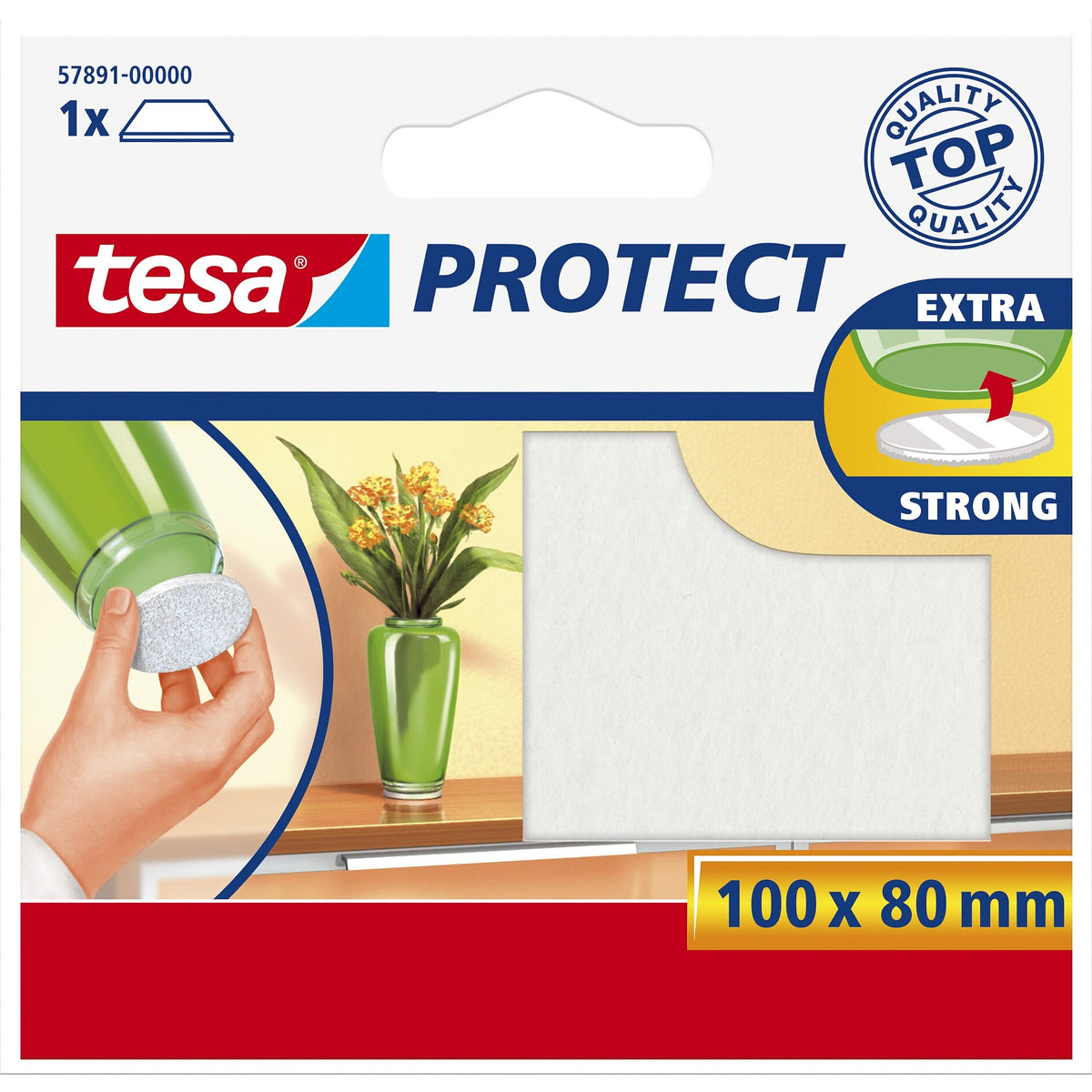 tesa Protect Filzgleiter, weiß 100 x 80 mm