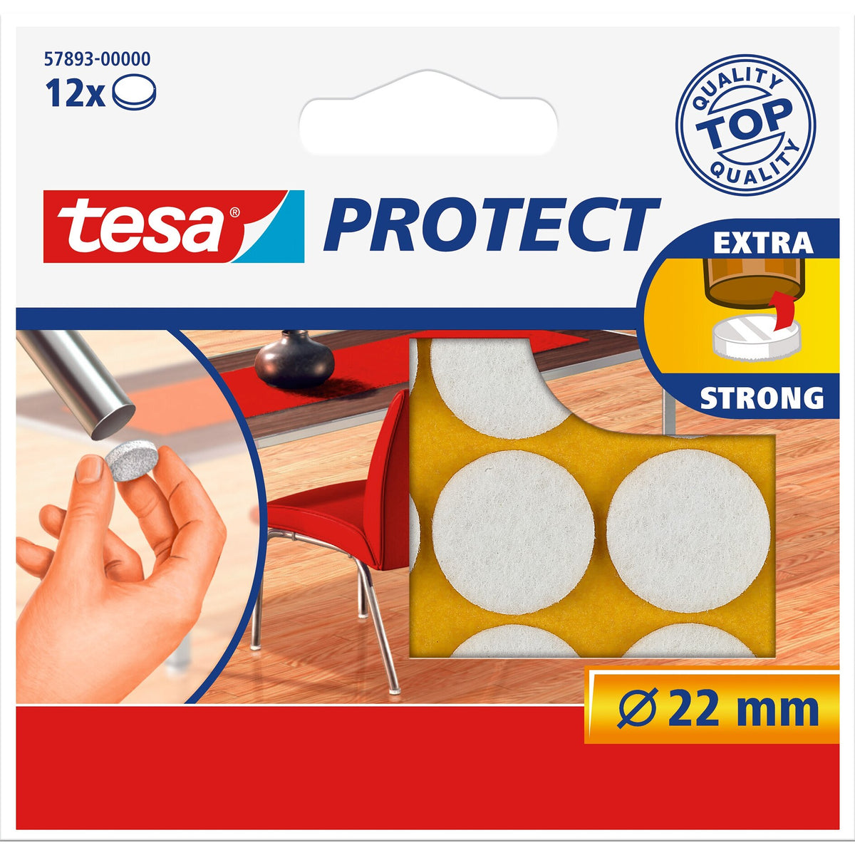 tesa Protect Filzgleiter, weiß ø 12 mm