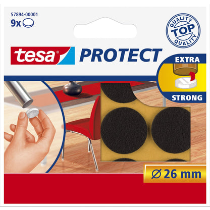 tesa Protect Filzgleiter, braun ø 26 mm