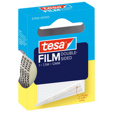 tesafilm DOUBLE-SIDED, transparent, în cutie pliantă suspendabilă, 7,5 m x 12 mm
