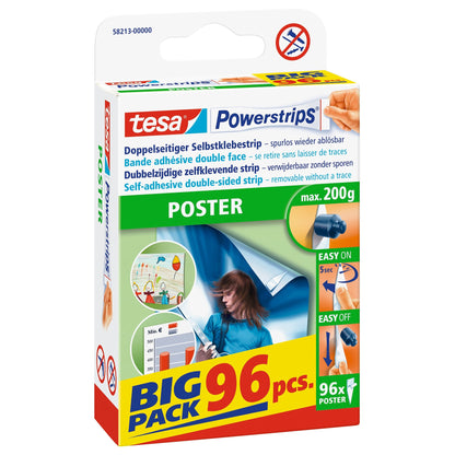 tesa Powerstrips Posterstrips, weiß, Big Stück