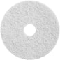 Das Diversey Twister Pad, Restaurierungs-Pad für Steinböden in Weiß, ist ein rundes Pad mit einem zentralen Loch und strukturierter Oberfläche, das für die effektive Reinigung und Restaurierung von Steinböden entwickelt wurde.