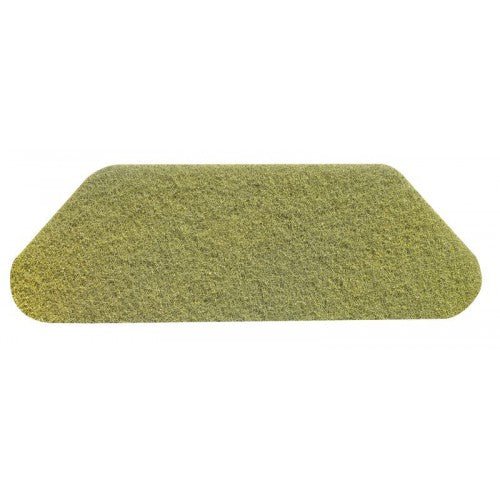 Twister S-Pad Galben (45x15 cm) de la Diversey Deutschland GmbH & Co. OHG este un pad de restaurare dreptunghiular cu colțuri rotunjite pentru curățarea podelelor de piatră, ilustrat pe un fundal alb. Vândut într-o cutie (2 pachete).