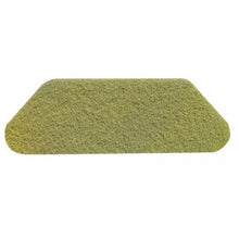 Das Twister S-Pad Gelb (45x15 cm) von Diversey Deutschland GmbH & Co. OHG ist ein rechteckiges Restaurierungs-Pad mit abgerundeten Ecken zur Reinigung von Steinböden, abgebildet auf weißem Untergrund. Verkauft in einem Karton (2 Packungen).