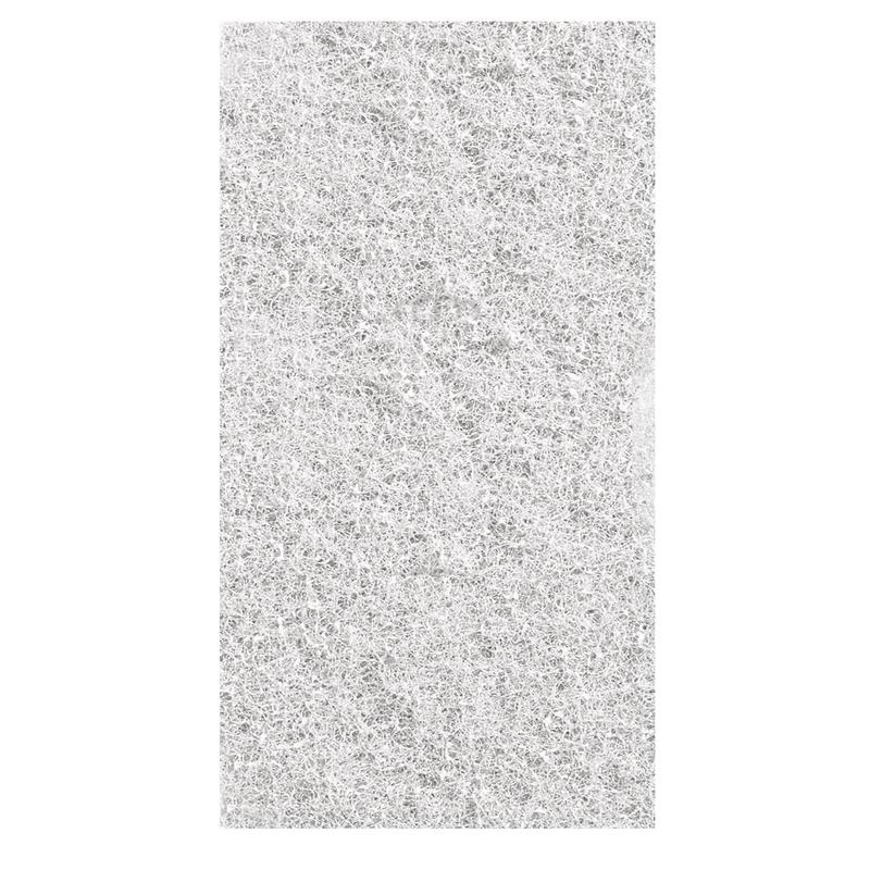 Twister Handpad 2 buc. de la Diversey Deutschland GmbH & Co. OHG este un pad dreptunghiular, alb, din plasă fibroasă cu un model aleatoriu asemănător unei rețele și o textură subțire și aerisită; designul său compact se evidențiază pe fundalul alb simplu.