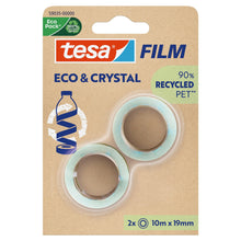 tesafilm Eco & Crystal, transparent, în blister, 10 m x 19 mm