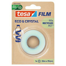 tesafilm Eco & Crystal, transparent, în blister, 33 m x 19 mm