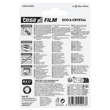 tesafilm Eco & Crystal, transparent, în blister, 33 m x 19 mm