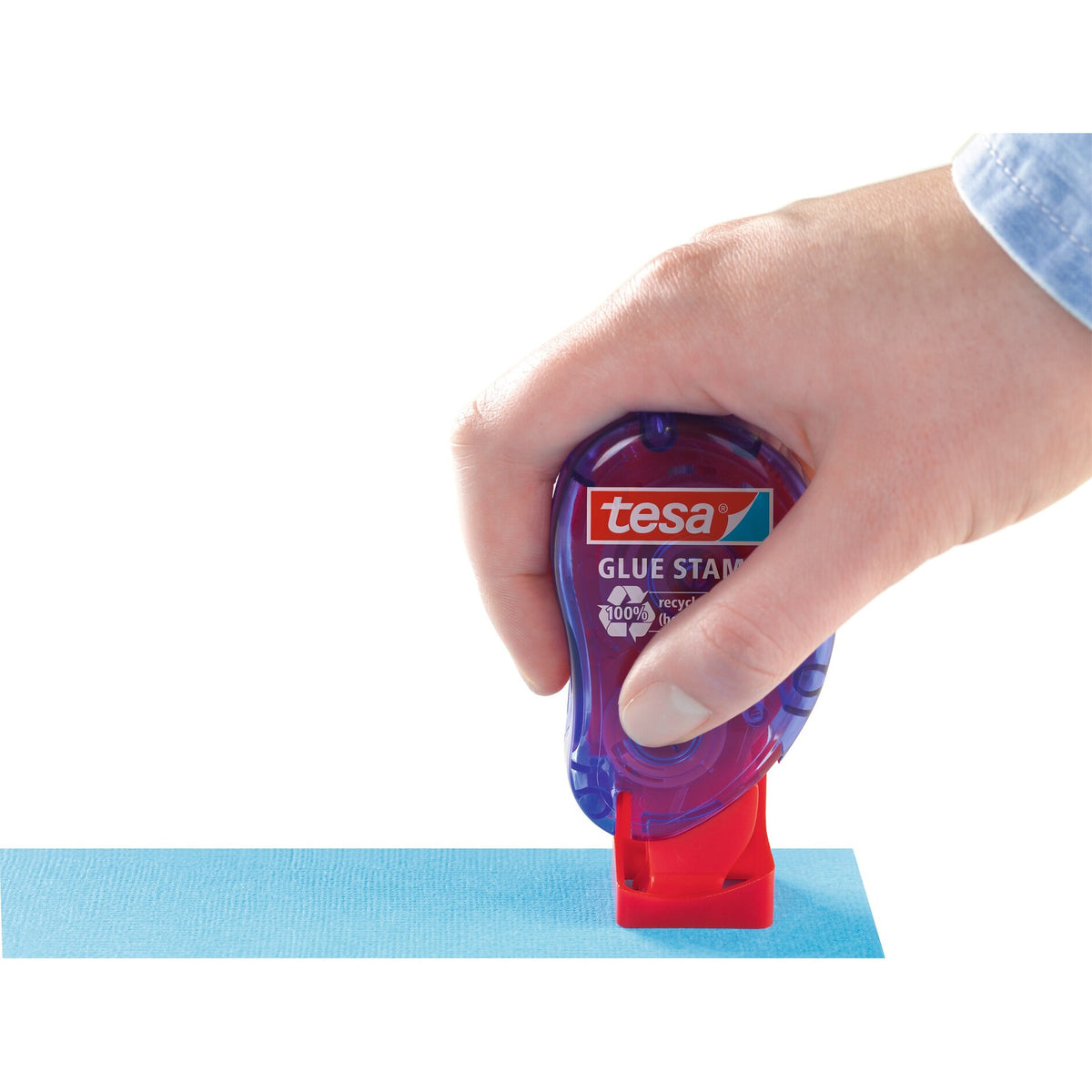 tesa Klebestempel ecoLogo, transparent – Anwendung