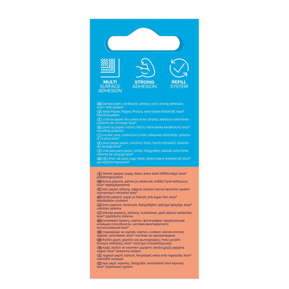 tesa GLUE ROLLER Permanent, transparent, nachfüllbar, 14 m x 8,4 mm