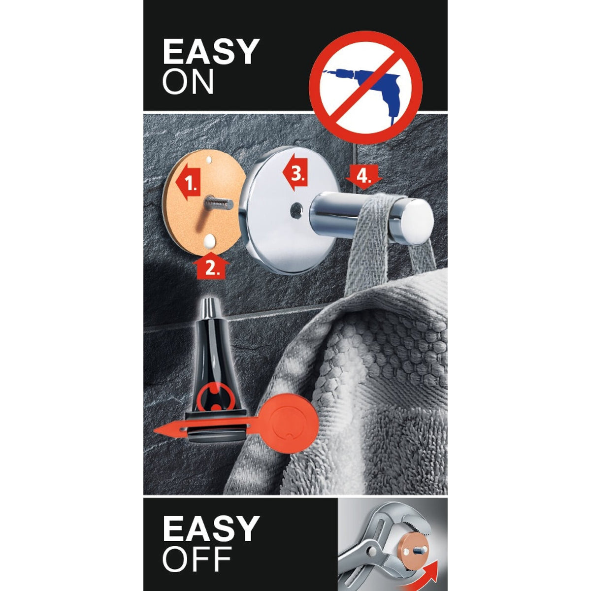 tesa Powerbutton Classic Hakenleiste – Produktmerkmale