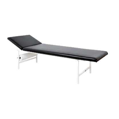 Ruheraumliege Stahlrohr Kopfteil verstellbar schwarz
