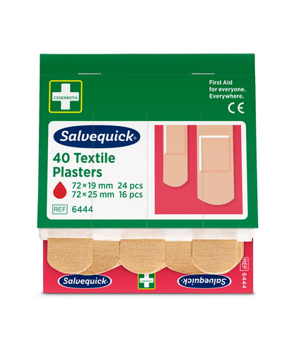 Produs în curs de retragere: Set de reumplere pentru plasturi Holthaus Medical Salvequick® REF 6444, ambalaj de protecție, 2 mărimi | Pachet (40 de bucăți)