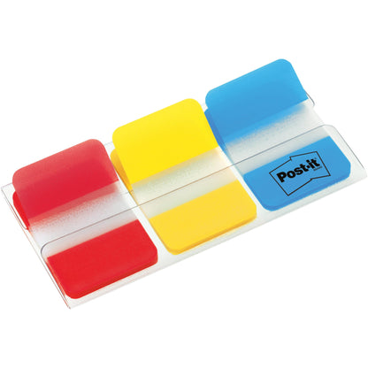 Post-it® Index Strong Ablagetabs de la 3M Deutschland GmbH sunt livrate într-un distribuitor cu 66 de file standard colorate (25,4 mm x 38,1 mm) care facilitează marcarea și organizarea paginilor.