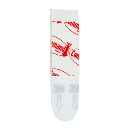 O singură bandă adezivă Command™ Poster-Strips 17024 de la 3M Deutschland GmbH arată logo-ul Command în roșu și logo-ul 3M cu săgeți gri - ideal pentru fixarea fără reziduuri și ușor de utilizat pentru a fixa postere.