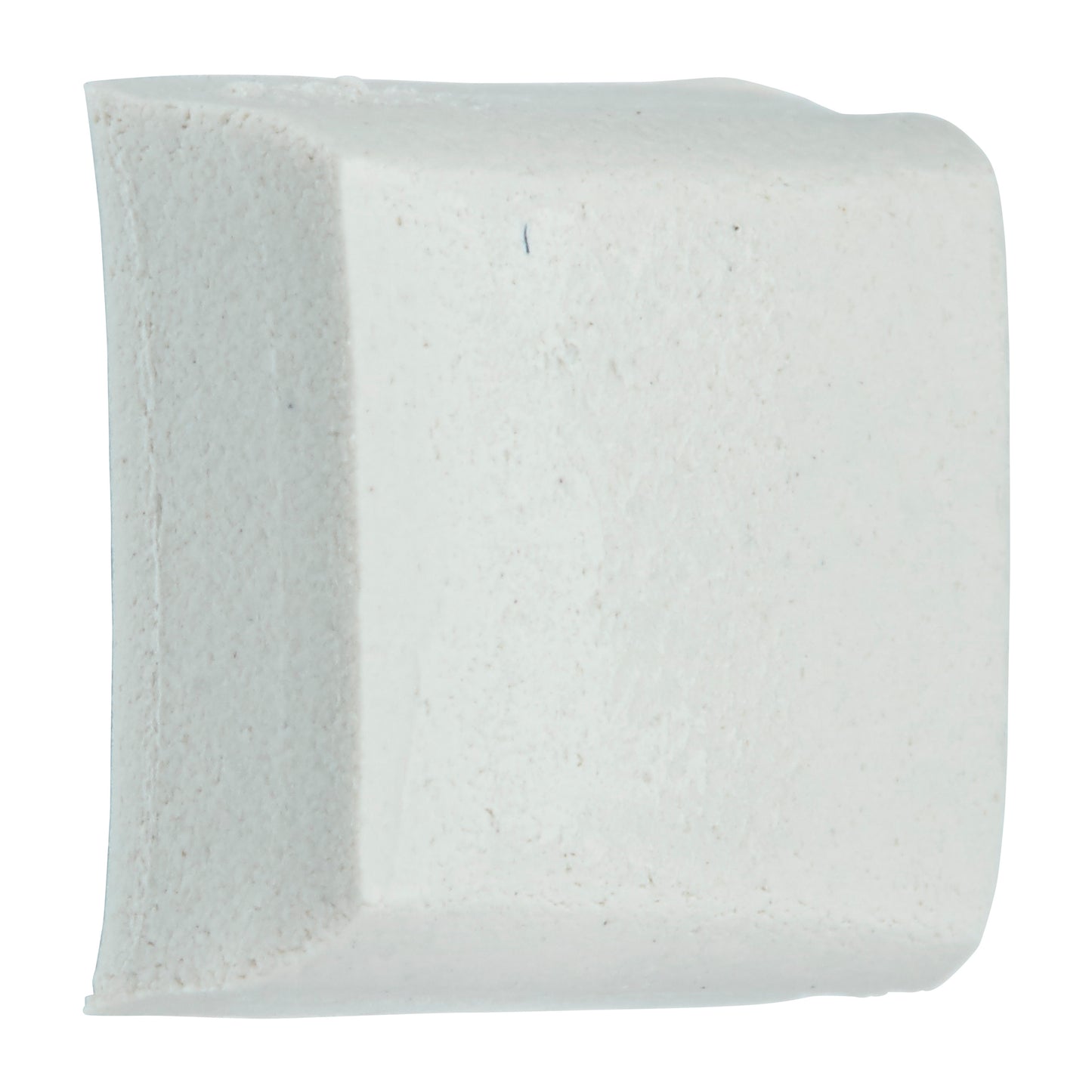 Eine Nahaufnahme eines einzelnen Scotch-FIX™ Ablösbare Montagequadrats (12,7 x 12,7 mm) der 3M Deutschland GmbH mit glatten Oberflächen und abgerundeten Kanten. Wie ein Radiergummi ermöglicht es eine saubere Anwendung und hinterlässt keine Spuren auf dem weißen Untergrund. Die Packung enthält 64 Stück.