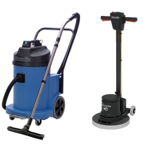 Mașină Numatic cu un singur disc HFM1515R / ESM set 2B cu aspirator de apă WV900-2 și PadLoc Trei | Pachet (1 bucata)