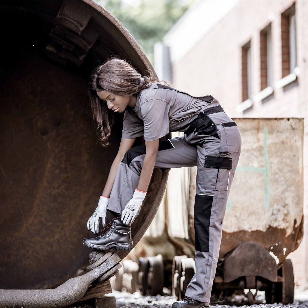 NITRAS MOTION TEX LIGHT, salopete, gri/negru