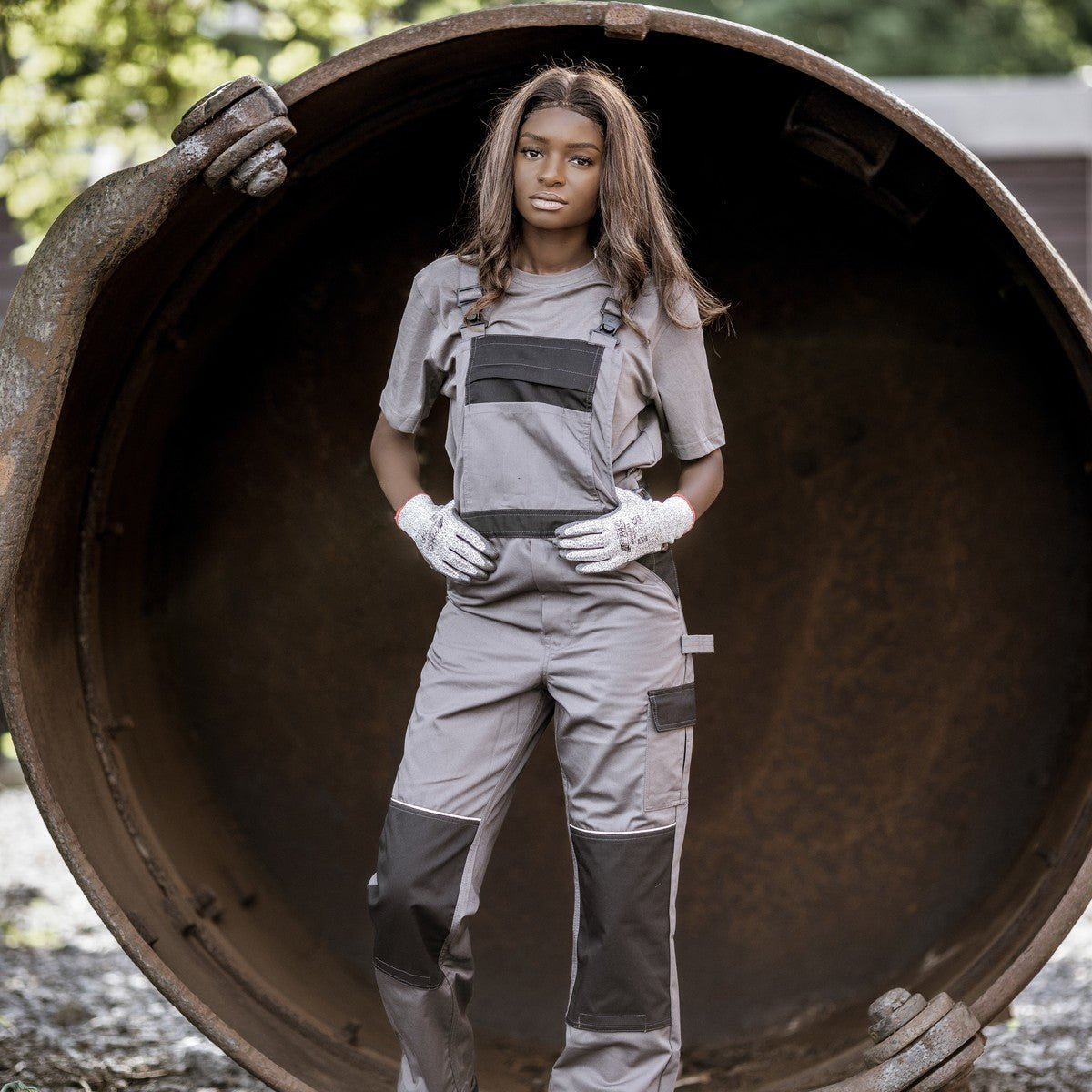 NITRAS MOTION TEX LIGHT, salopete, gri/negru