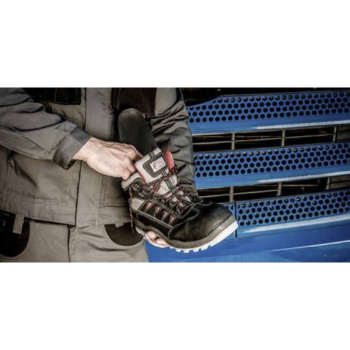 NITRAS ERGO STEP HIGH, branț semiortopedic, negru/galben