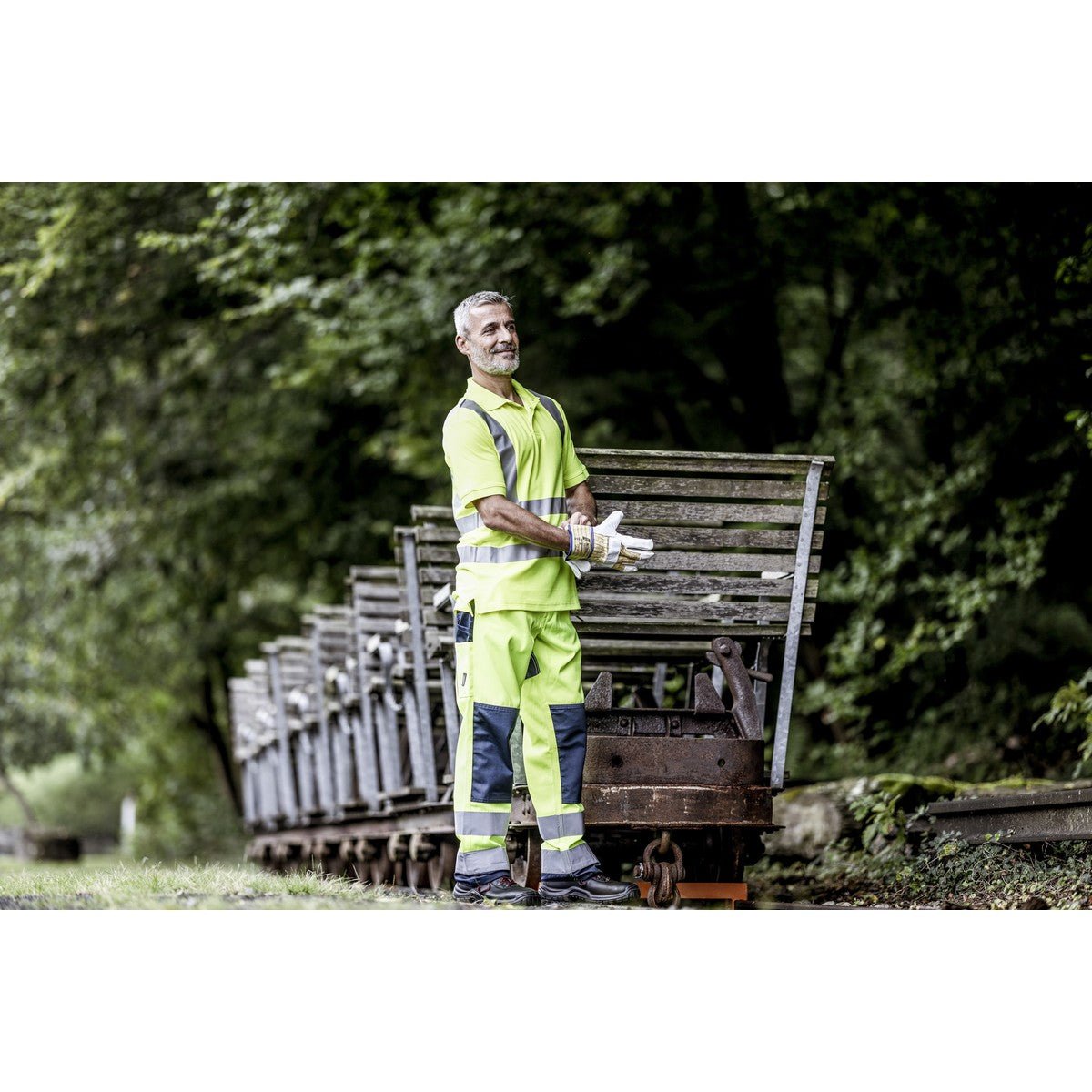 NITRAS MOTION TEX VIZ, tricou polo de mare vizibilitate