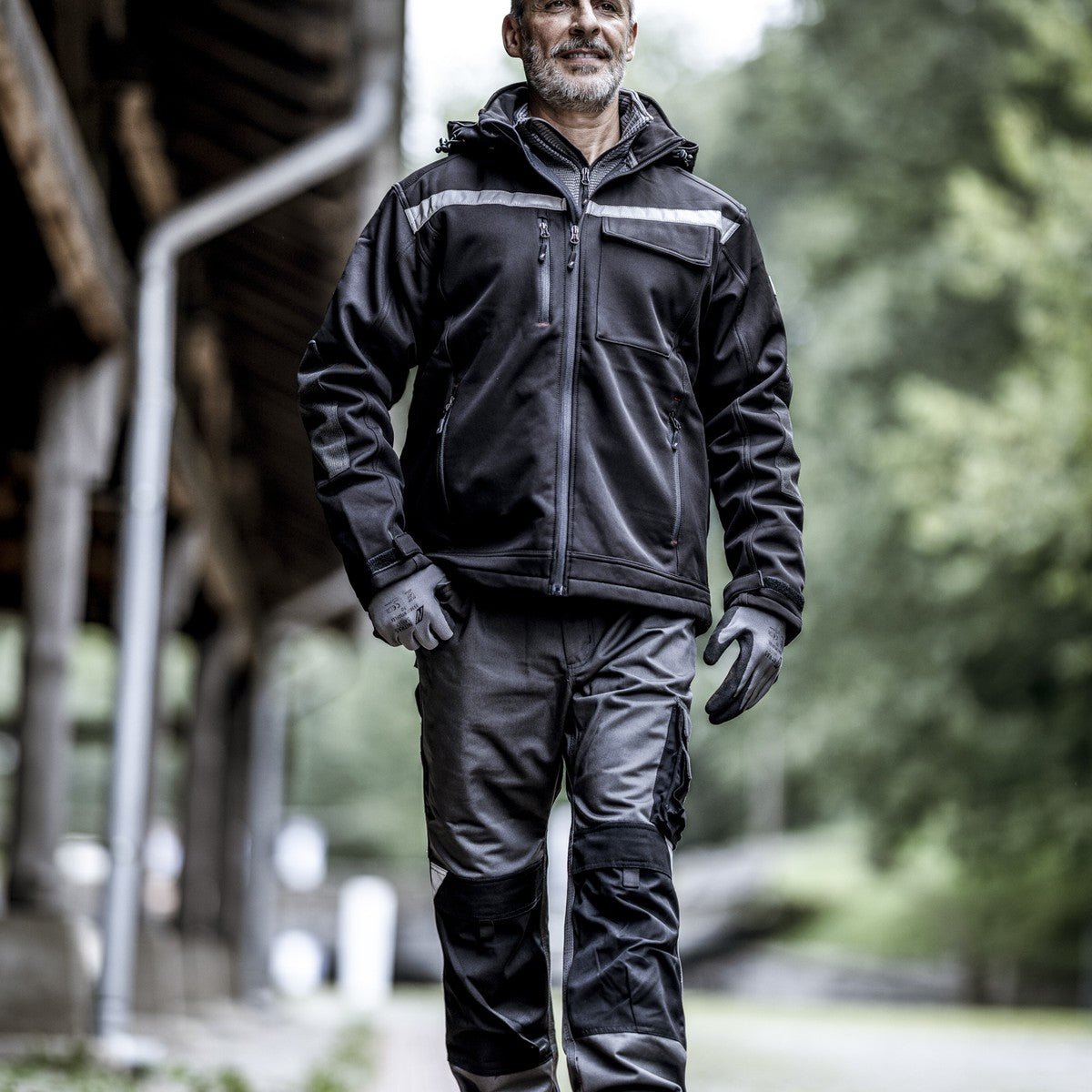 NITRAS MOTION TEX PLUS, jachetă softshell, neagră