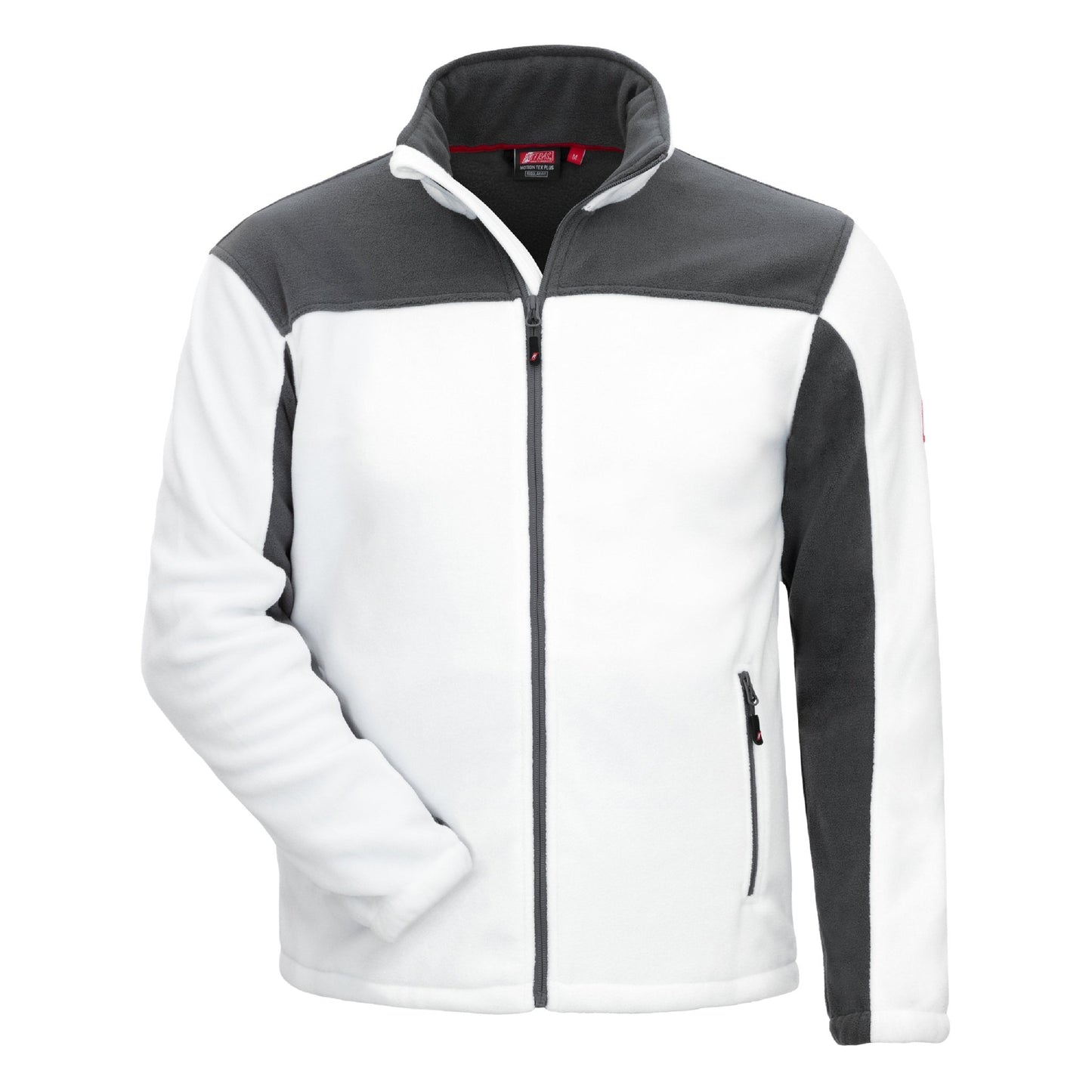 NITRAS MOTION TEX PLUS, jachetă fleece, alb/gri