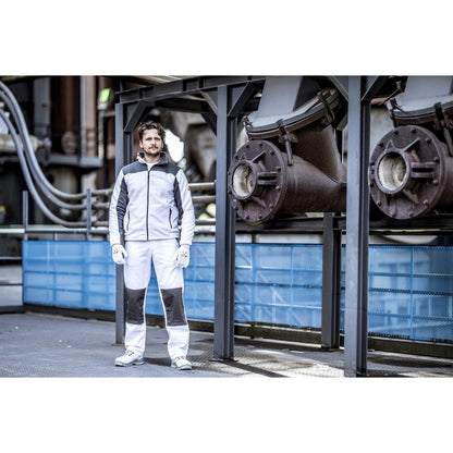 NITRAS MOTION TEX PLUS, jachetă fleece, alb/gri