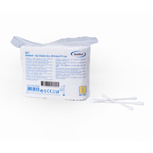 MaiMed -Tip Classic ECO (cap mic) tampoane de bumbac nonsterile, baton de carton, 200 buc/punga | Pachet (200 bucăți)