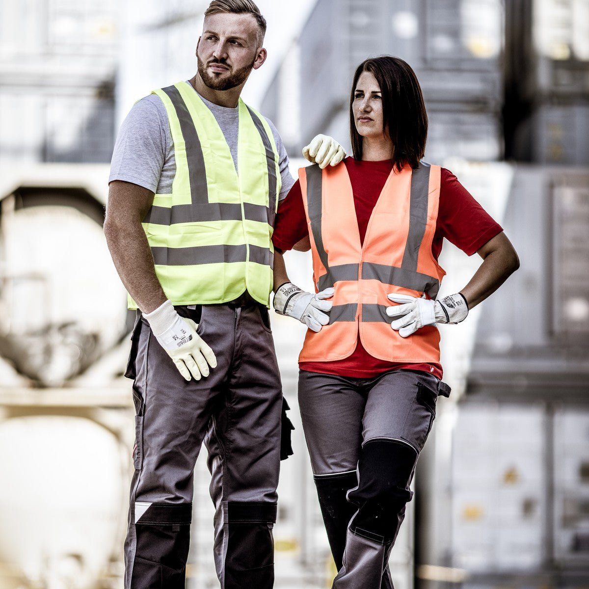 Vestă de înaltă vizibilitate NITRAS, galben neon, EN ISO 13688, EN ISO 20471 Poliester: 100% | Pachet (1 bucata)